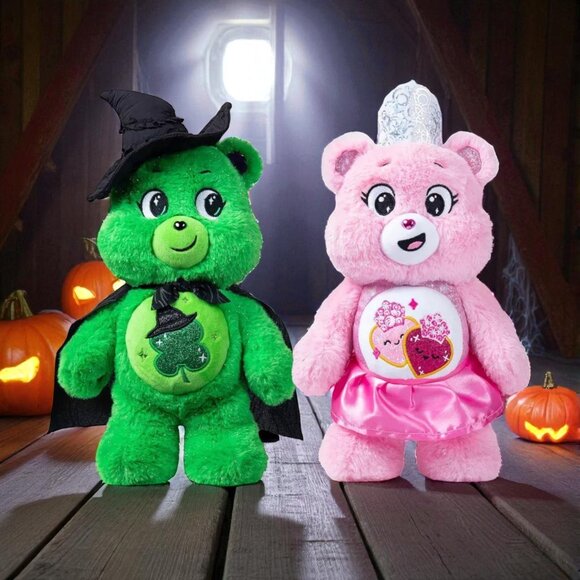 Wicked X Care Bears PLUSH SE T of 2 Love-a-Lot Glinda & Good Luck Elphaba NEW - Picture 3 of 7